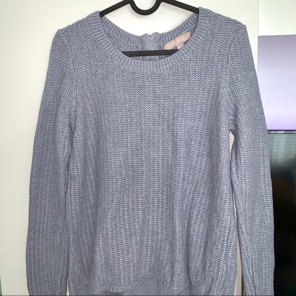 BANANA REPUBLIC Women’s Grey/Light Blue Sweater